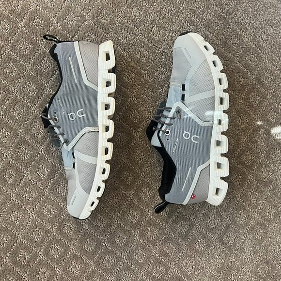 On Cloud 5 Waterproof Glacier Grey Walking Sneaker Size 7.5 - Picture 4 of 12